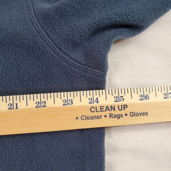 Columbia Fleece Sweater Unisex Medium Navy 1/2 Zip Mock Neck Pullover Outdoor - Picture 10 of 13